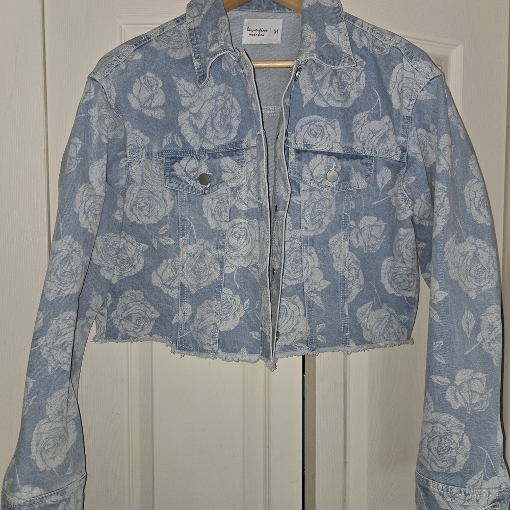 Love, Fire Light Blue Denim Jacket